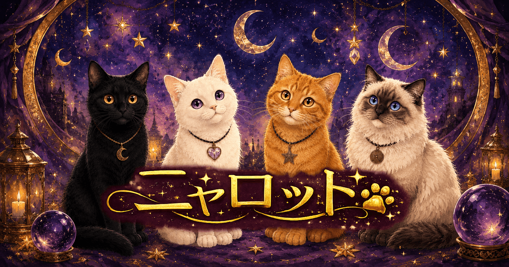 ニャロット - 4匹の猫のタロット占い